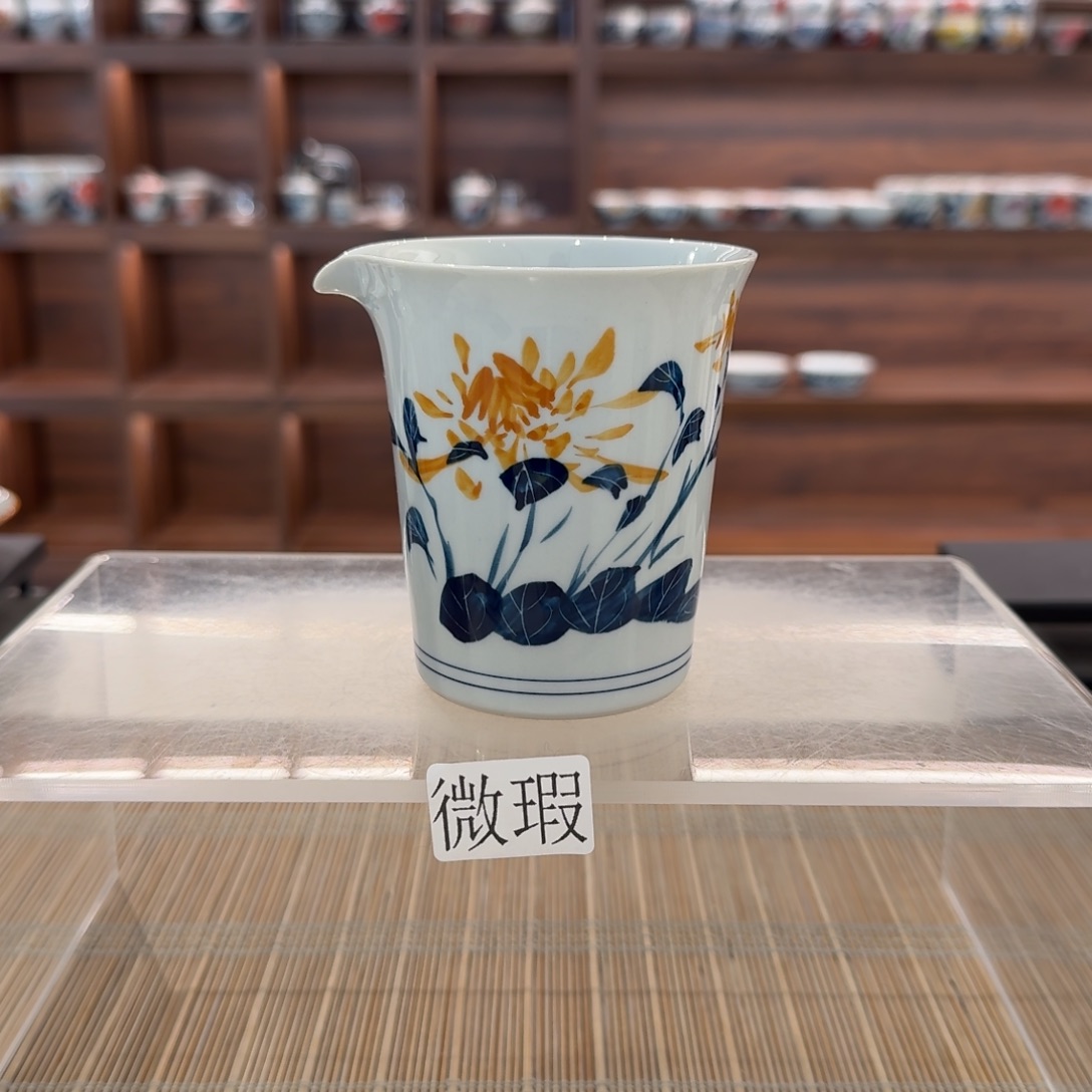 釉下手绘茶具微瑕