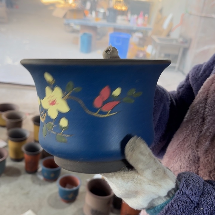 紫砂花盆紫砂花盆口径20/15