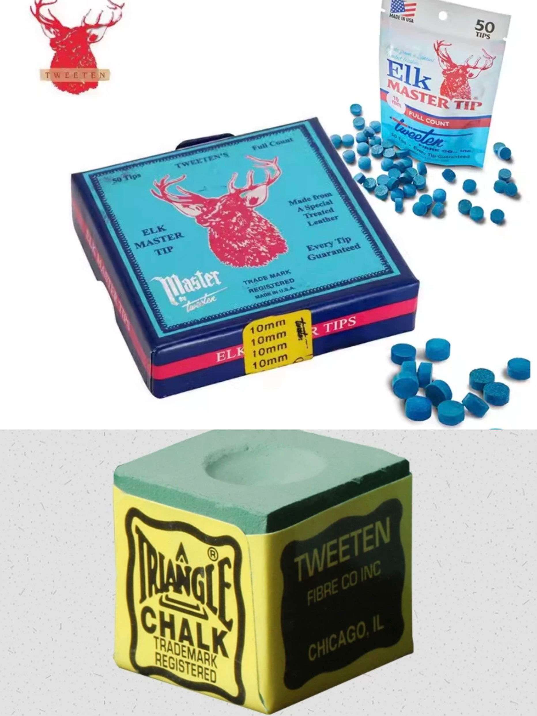 台球用品细腻擦枪头粉巧克粉 鹿皮头组合