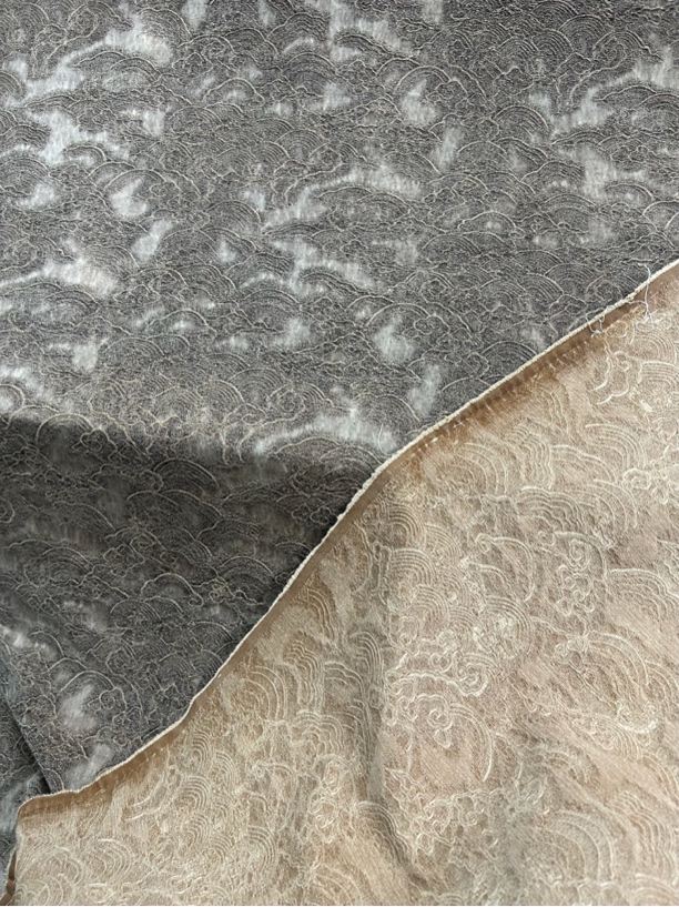 香云纱油丝海水纹布料50姆米110门幅0.5米链接（两色可选）