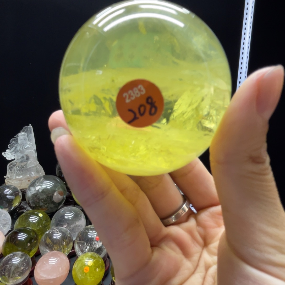 未镶嵌珠宝半成品水晶hh黄水晶c2383