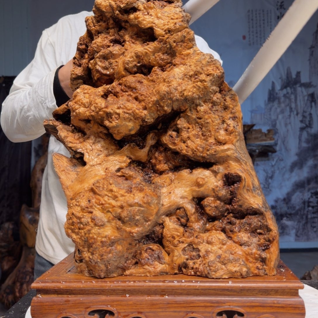 有***贝木三丰琥珀木 天然摆件36