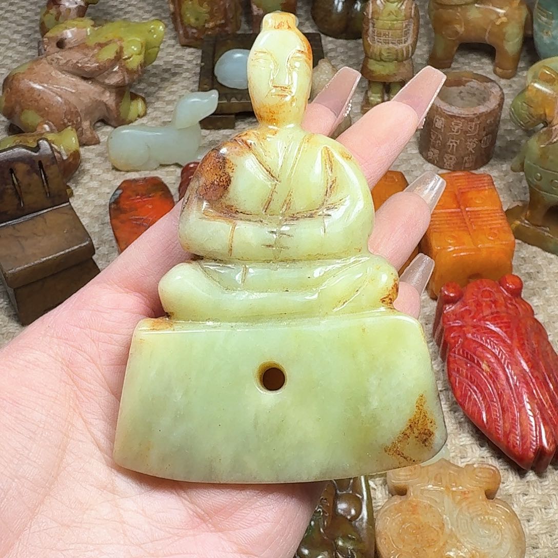 白玉菩提吊坠挂件