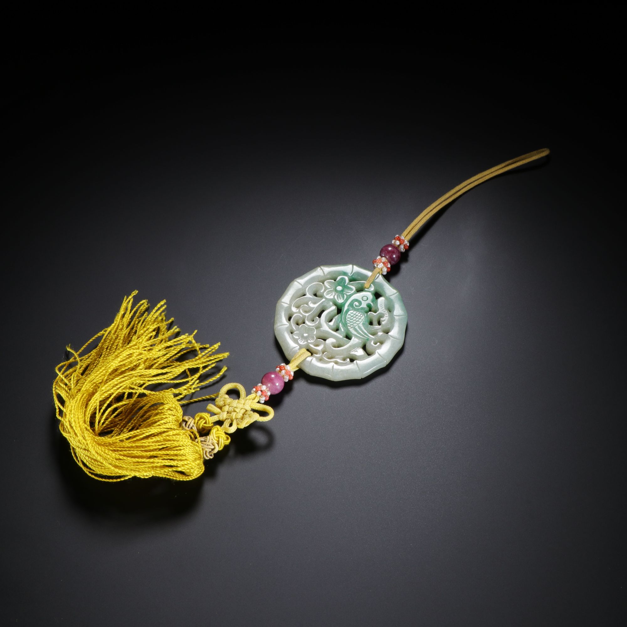 【程田文物】翡翠喜上眉梢挂件-251202-4