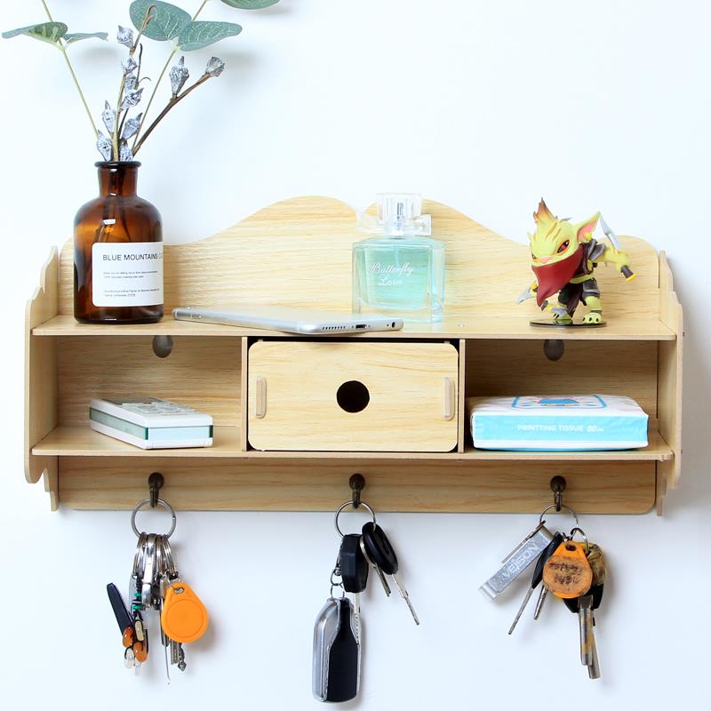 木制墙上置物架免打孔墙壁客厅墙面装饰壁挂卧室挂墙书架一字隔板