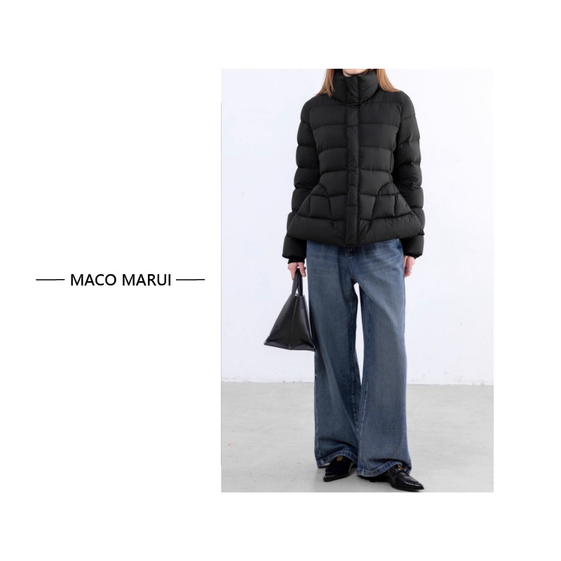 MACOMARUI2025年新款修身收腰显瘦不臃肿立领短款轻薄款羽绒服