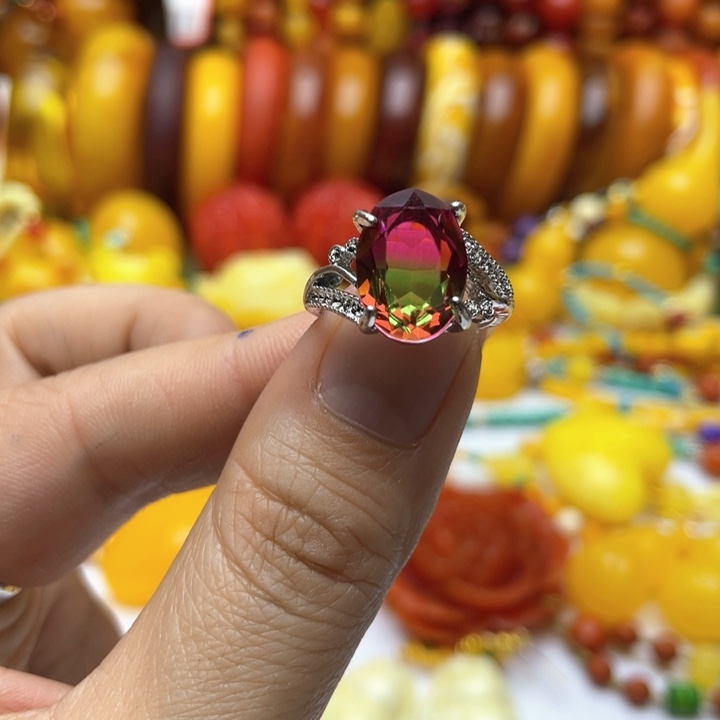 树脂制品21号彩色戒指