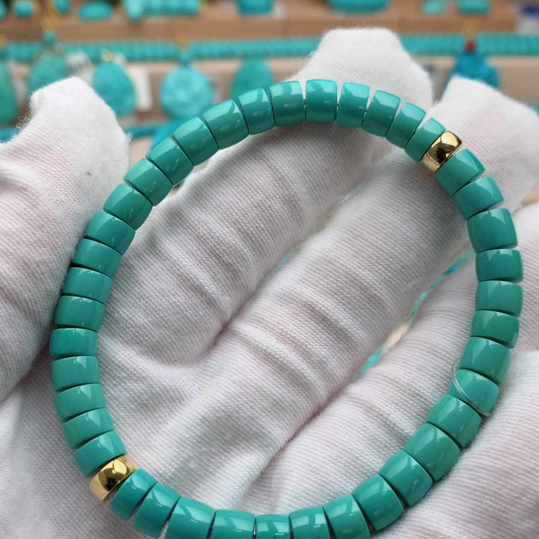 绿松石未镶嵌珠宝奇石6.5mm