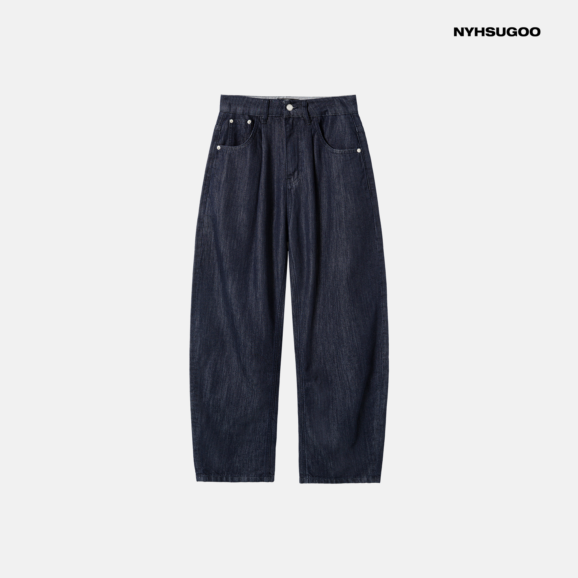 NYHSUGOO/南乙致橡树夏季男莱赛尔天丝棉混纺3759弯刀原色牛仔裤