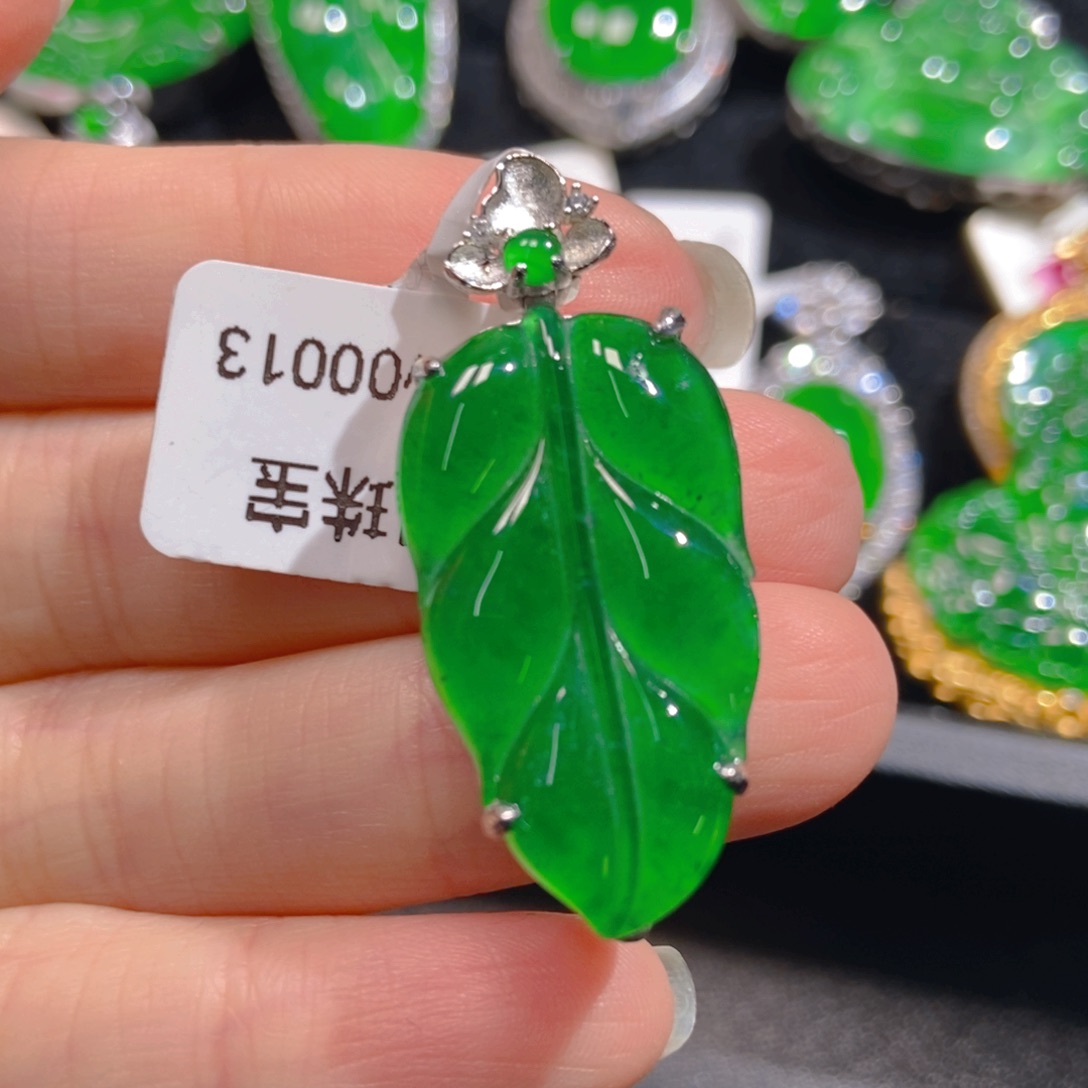 翡翠吊坠(不含链)银S925镶嵌