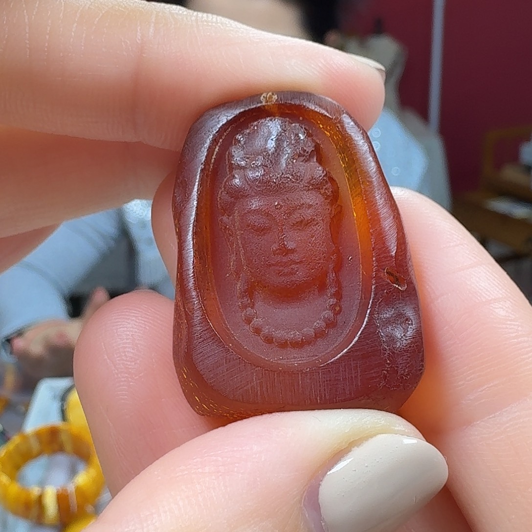 蜜蜡未镶嵌颈饰吊坠