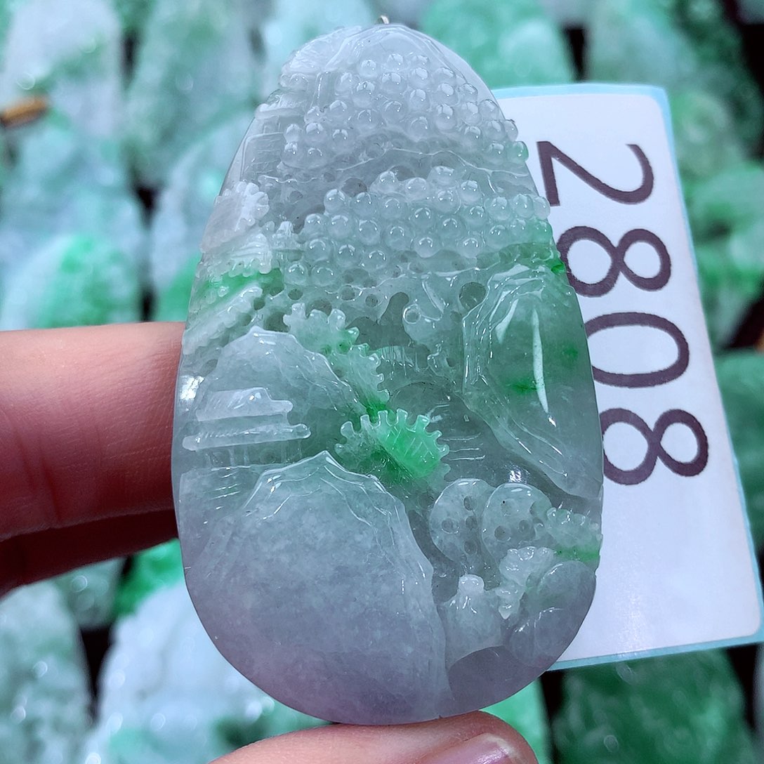 翡翠未镶嵌吊坠(不含链)
