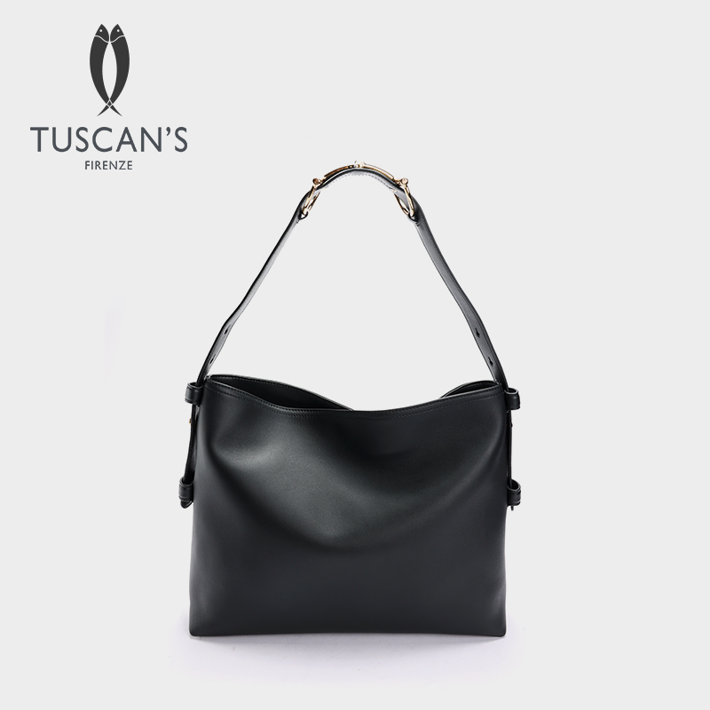 TUSCAN'S轻奢风托特包时尚通勤桶包休闲肩带可调节时代双鱼