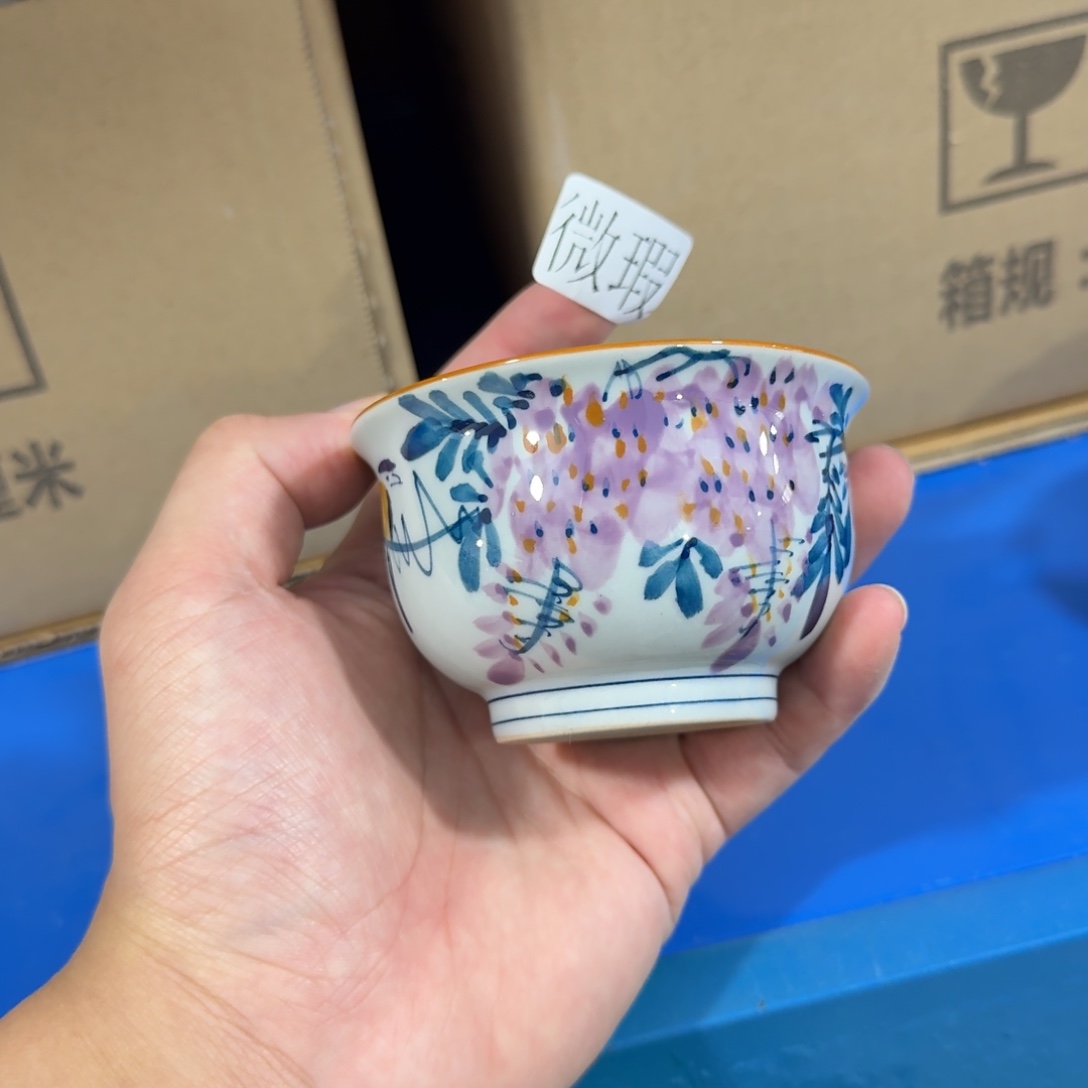 釉下彩纯手绘微瑕