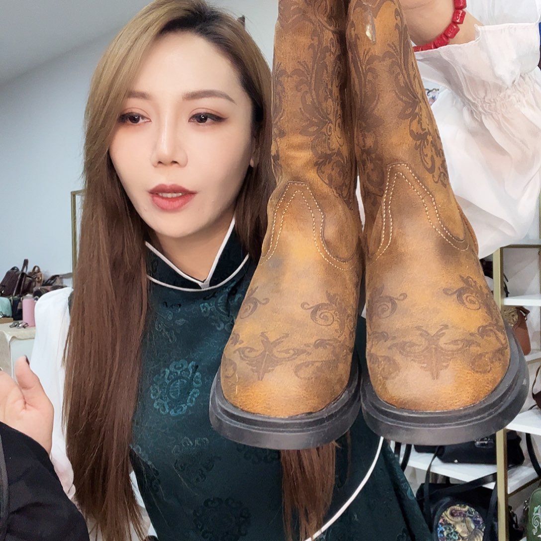 蒙古元素马丁靴36