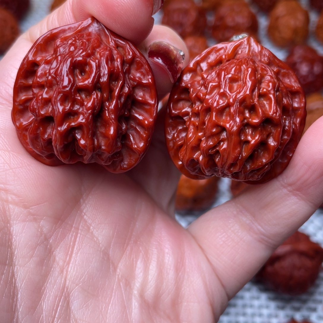 桃核吊坠文玩核桃 手把件 盘山两棱 34