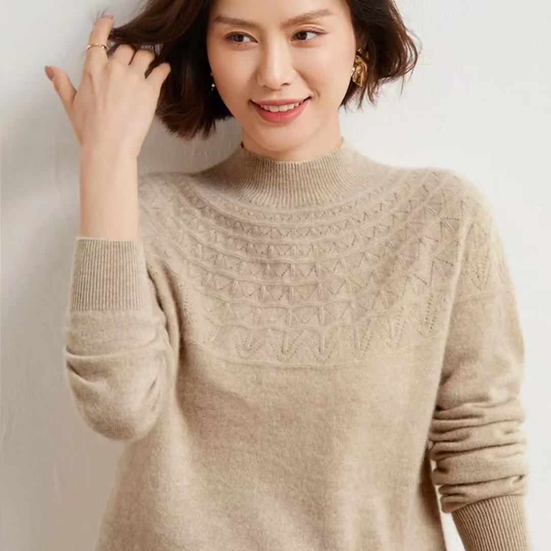 100%绵羊毛女式羊毛衫25DAK0095