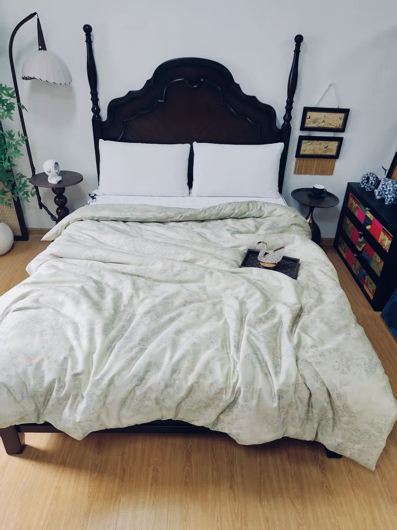 百支彩缎数码印花双人被套200×230～微瑕G901