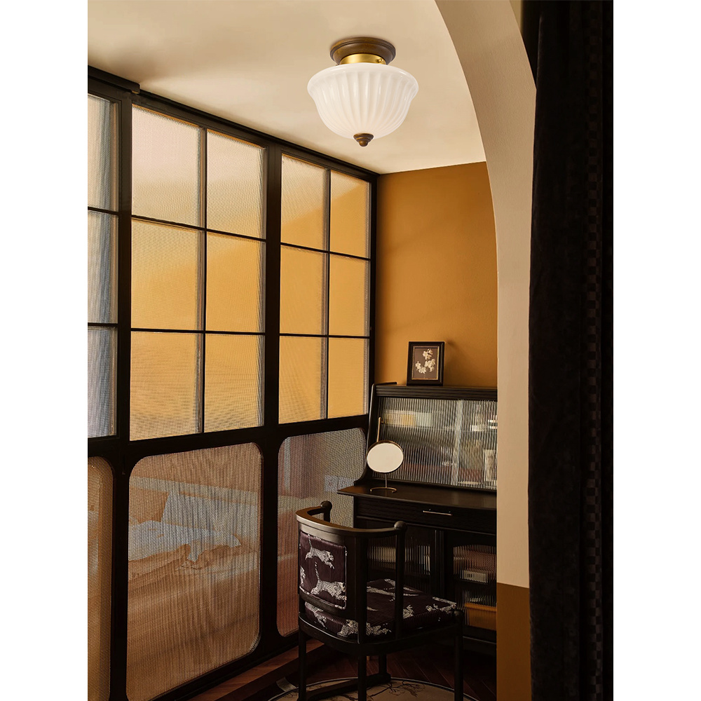 法式复古中古入户玄关吸顶灯阳台美式走廊过道灯衣帽间小房间灯具