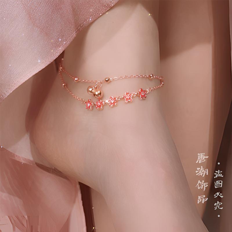 【桃之夭夭】撼花铃·脚链气质古风宫铃女款