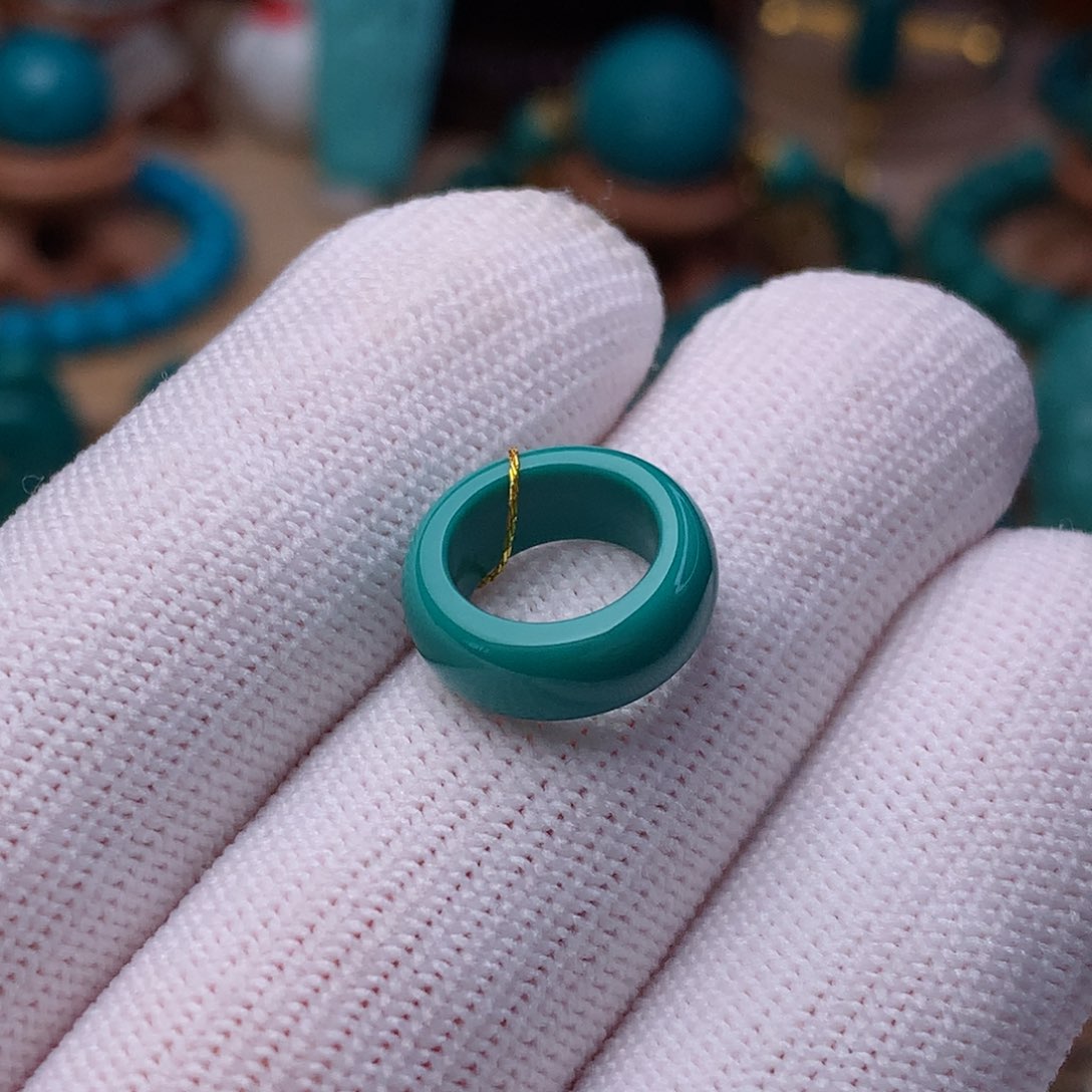 绿松石珠宝奇石未镶嵌内径9.4m m