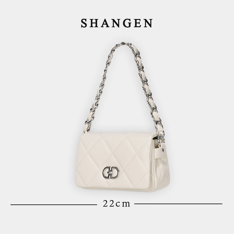【云云甄选】GQ-8875-米白-轻奢时尚女士新款手提单肩斜挎包