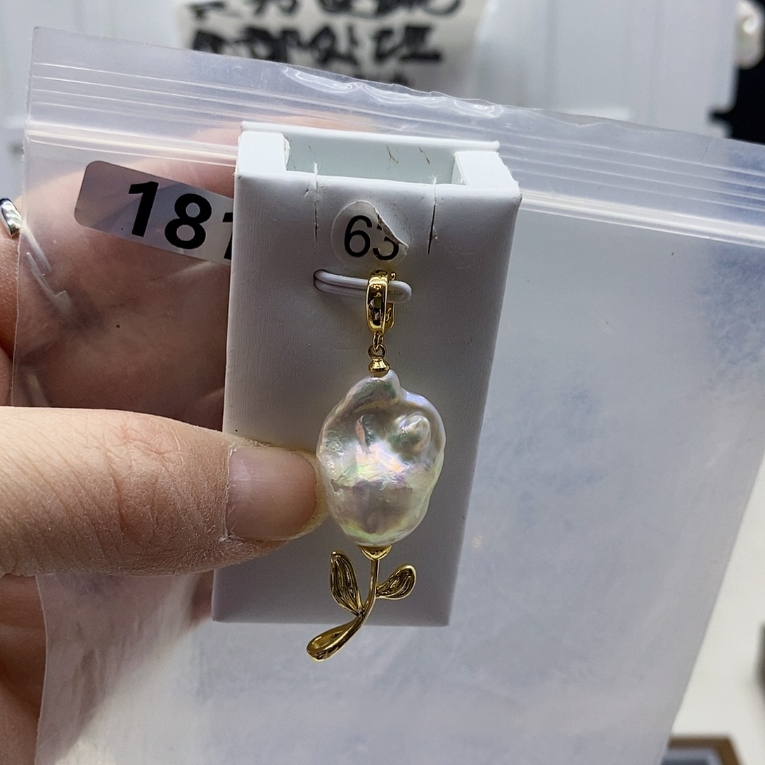 颈饰合金淡水珍珠