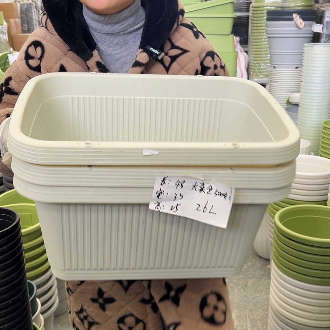 菜盆500#米白色3个无托