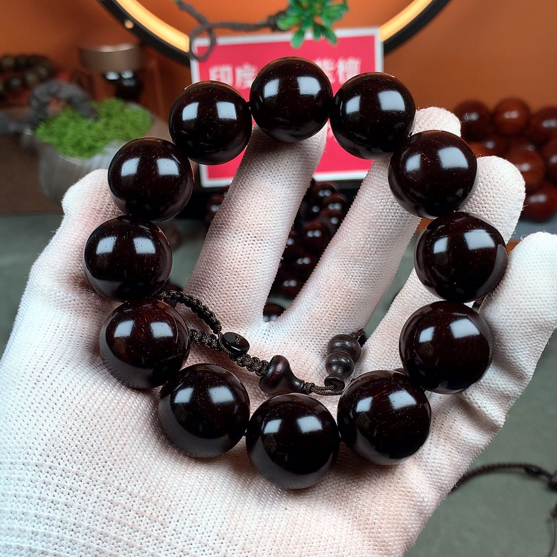 木宝阁小叶紫檀佛珠20珠子