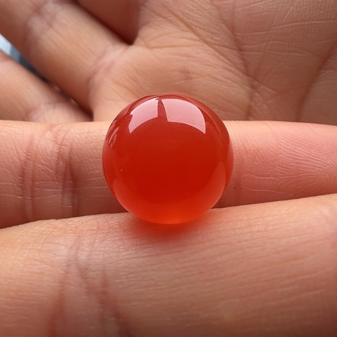 南红玛瑙未镶嵌圆珠13.2