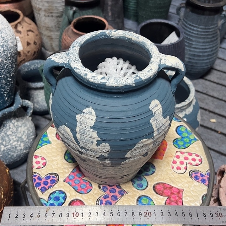 粗陶盆默认打孔高20口10