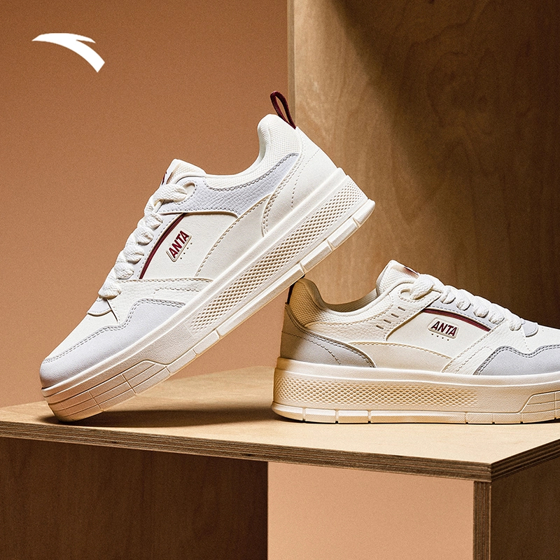 安踏 轻风时尚潮流百搭板鞋休闲舒适防滑耐磨运动鞋912518004-OP