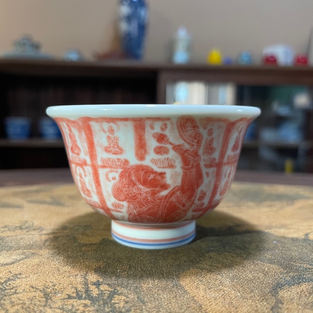 兆云窑诗文拓片千佛击乐压手杯小压手主人杯