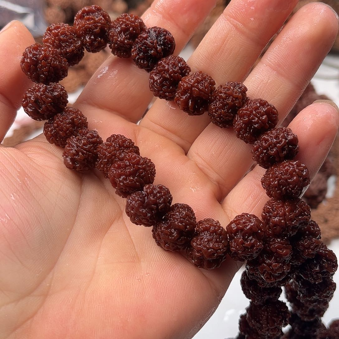 1***0手串金刚菩提15龙骨梅花扇面