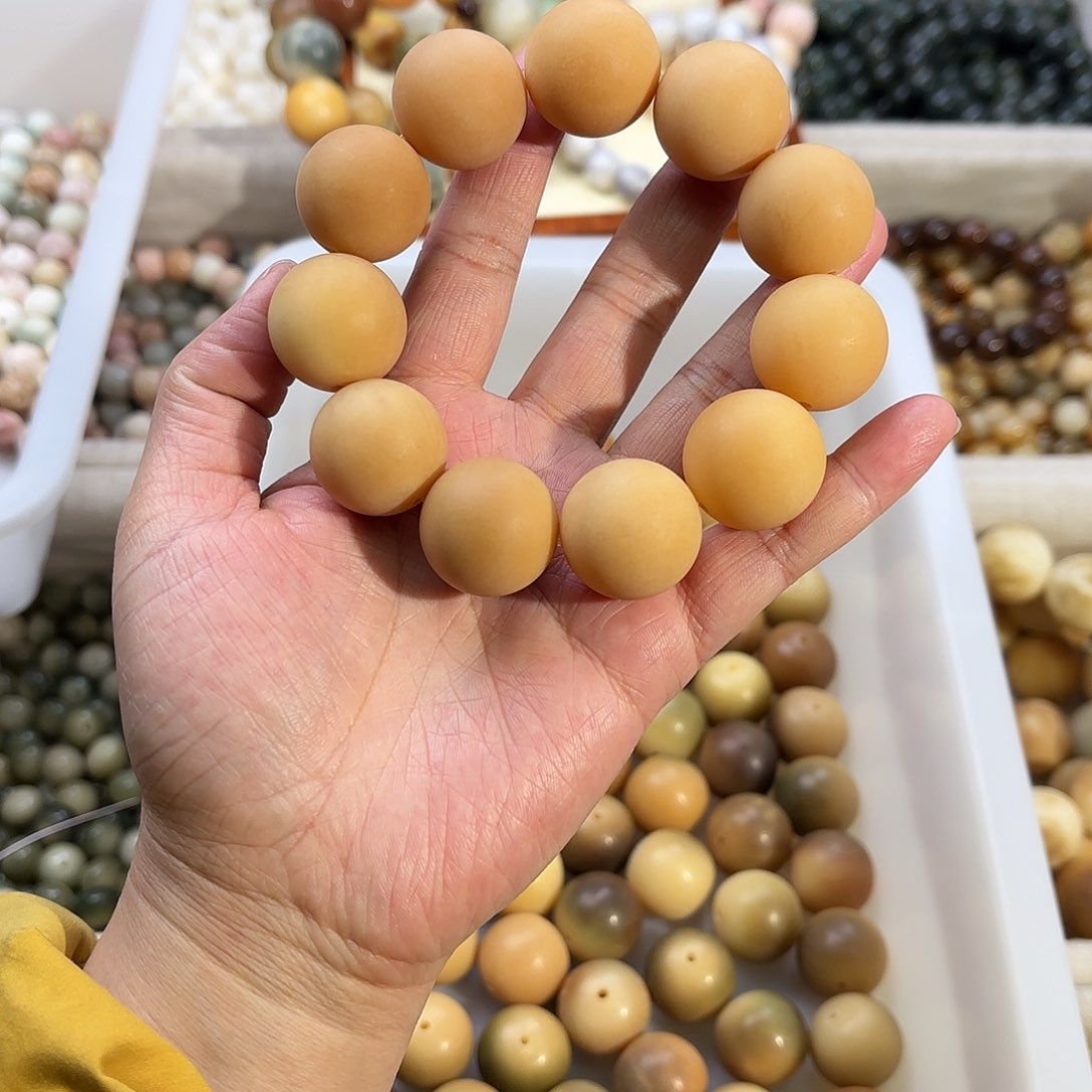 菩提根/象牙果手串卡22哑光圆珠手串默认微瑕