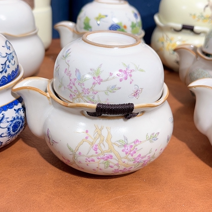 紫藤花手抓壶一壶三杯