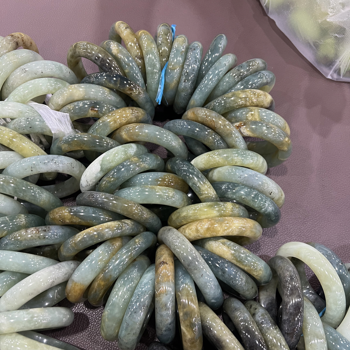 岫玉 花玉 白冰手镯 专拍链接