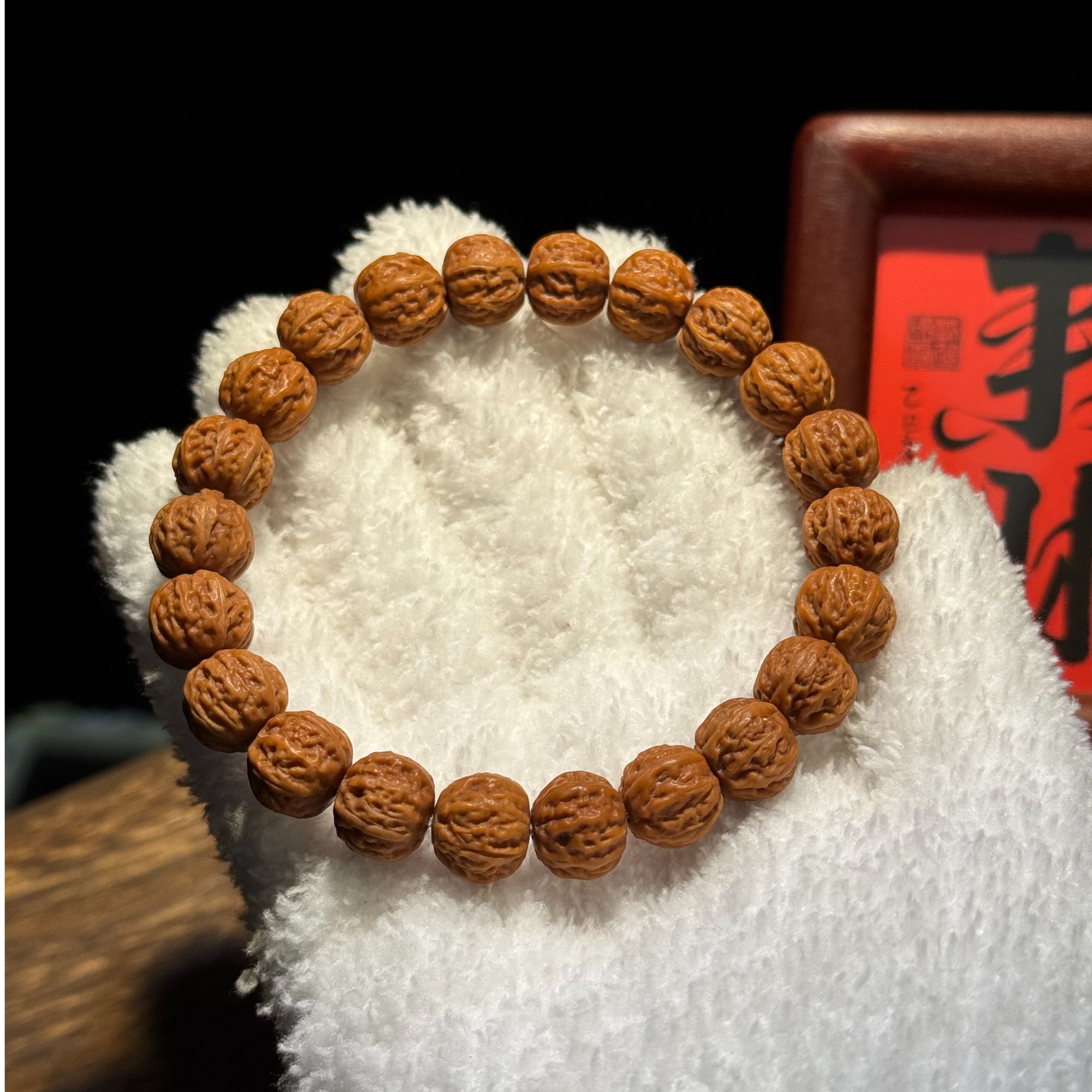 【正圆出品】小京八棱-11左右尺寸猴头手串 原皮原色（包盘红包毕业）