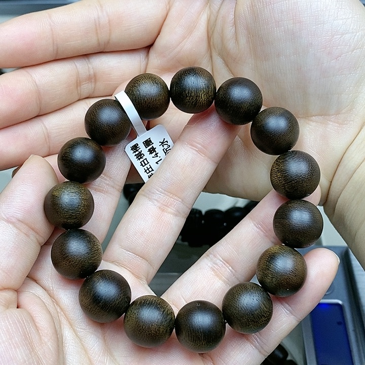 手串沉香简****单越南芽庄白棋楠