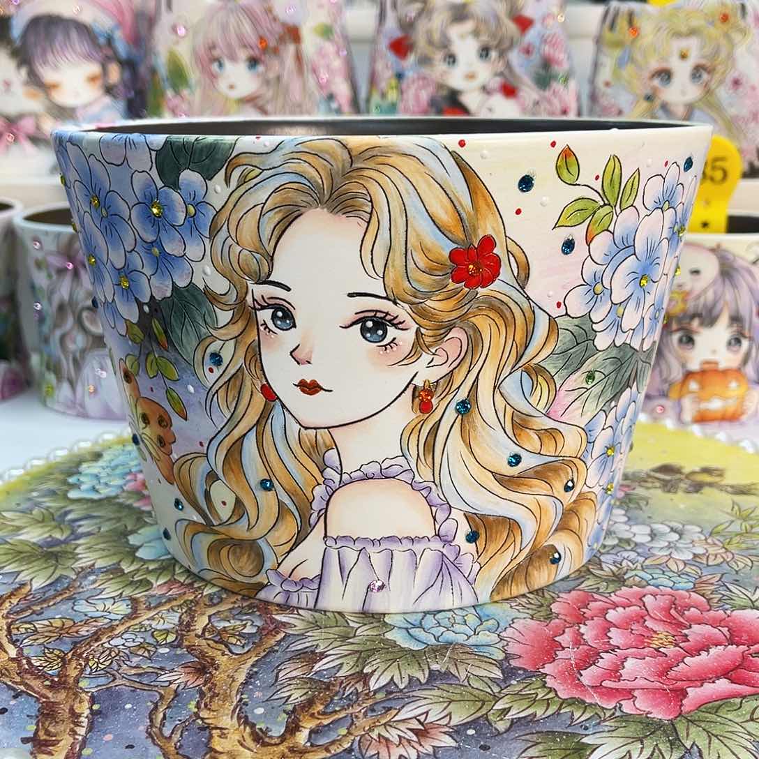 红陶薄雾花盆一物一拍