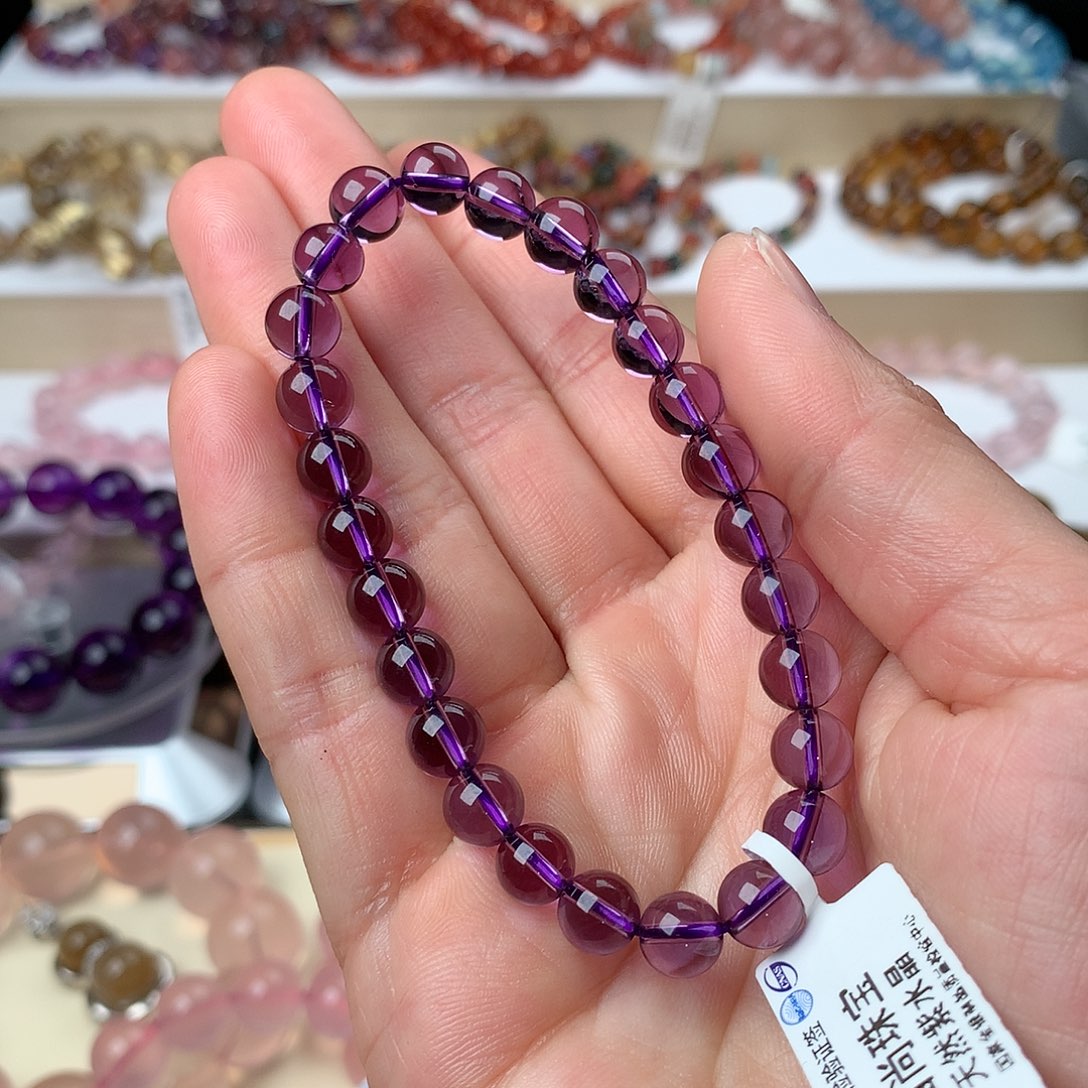 水晶手串未镶嵌紫水晶