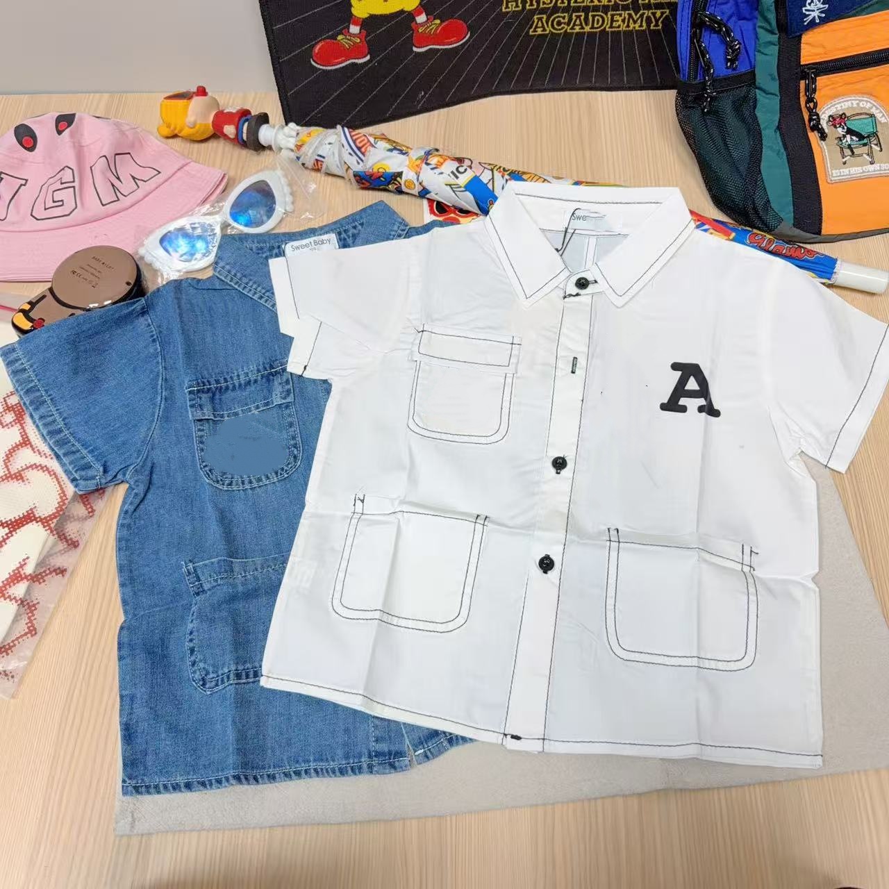 *6921【知识青年】休闲百搭儿童短袖衬衫