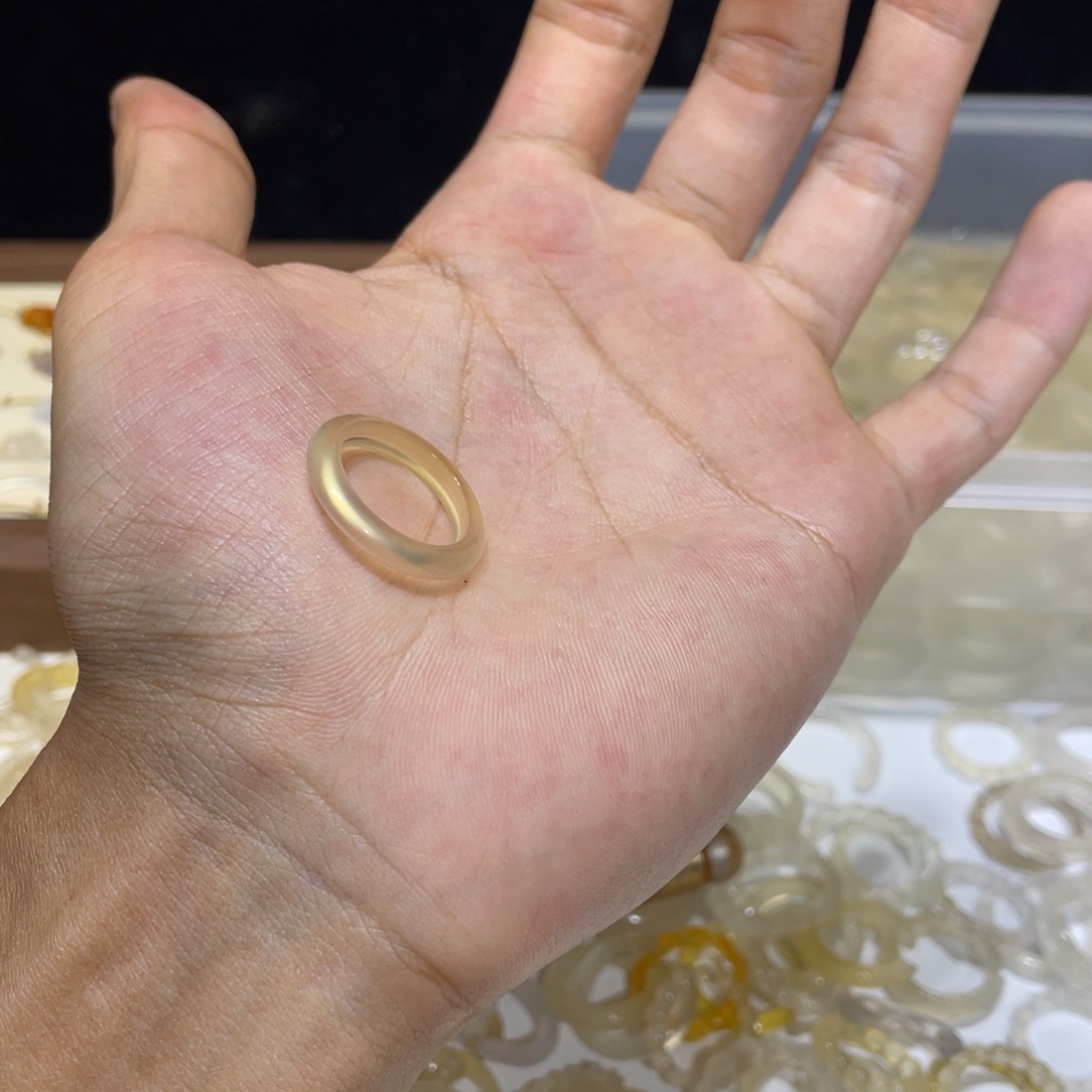 玛瑙/玉髓未镶嵌戒指57号港12