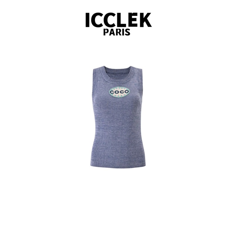 ICCLEK 圆领COCO针织背心 显瘦 针织 轻奢 -1010