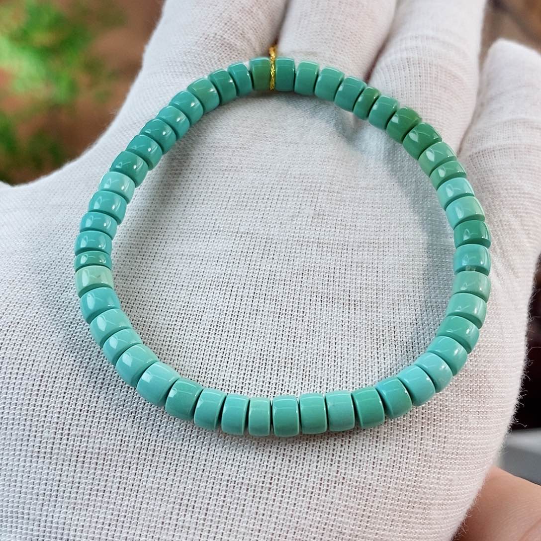 绿松石珠宝奇石未镶嵌5.6mm