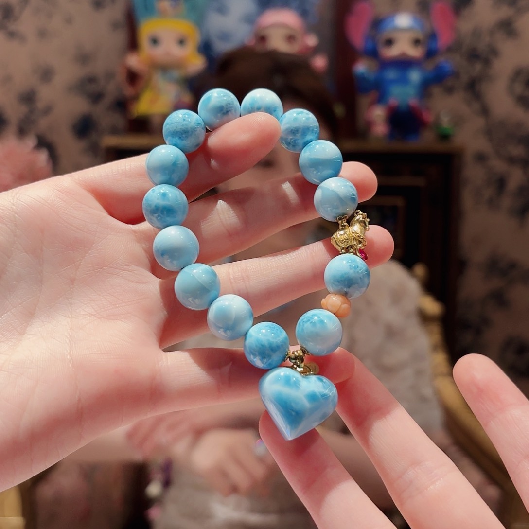 针钠钙石（海纹石）未镶嵌手链手串