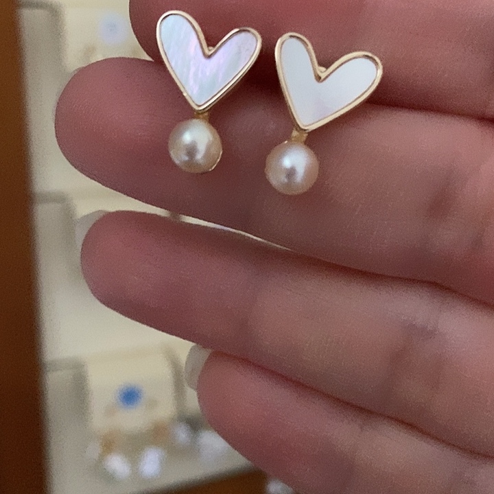 耳饰海水珍珠银S925镶嵌