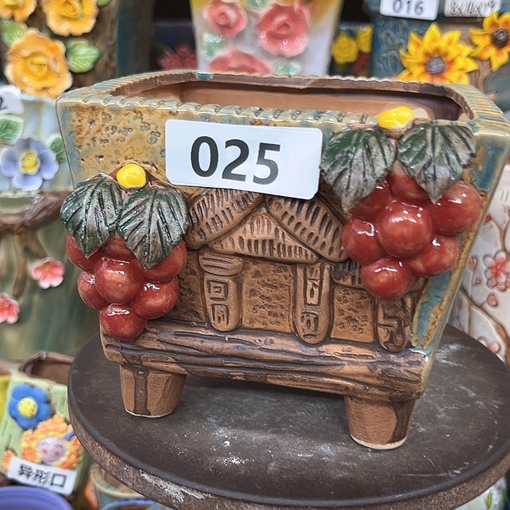 紫砂花盆粗陶材质多肉花盆