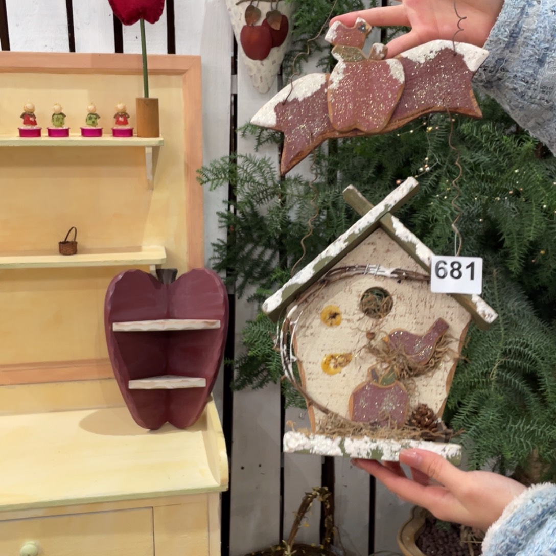 木质圣诞月福老货玩具中古风默认微损