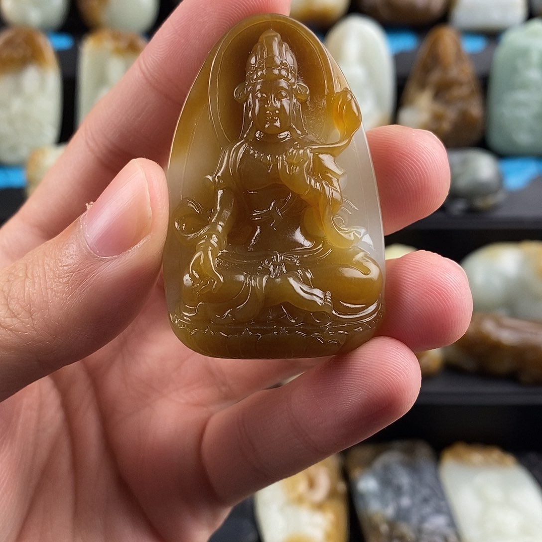 和田玉挂件未镶嵌前*